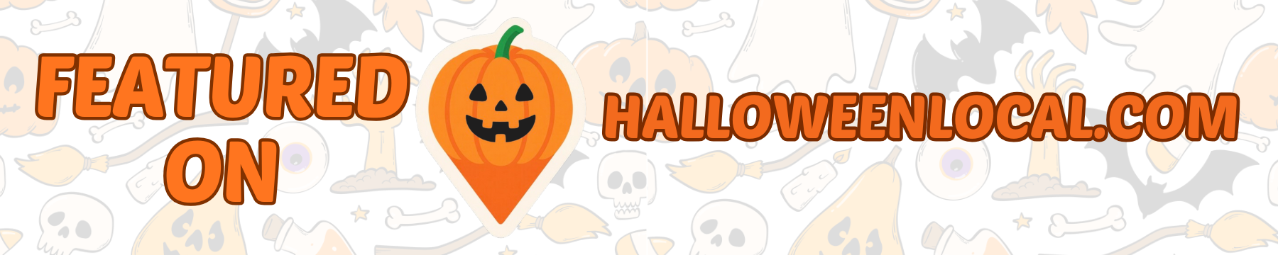 Find us on Halloween Events Near Me - Newsletter Banner Light